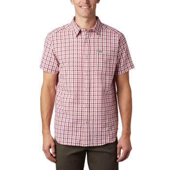 Columbia Brentyn Trail Short Sleeve Seersucker Tall, Camisa Rojos Para Hombre | 306481-OGX